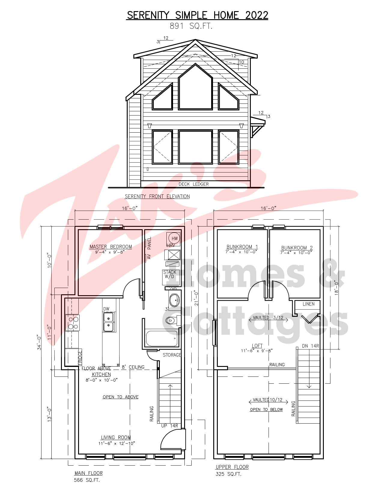 AVAILABLE NOW! Serenity Simple Home $199,700 Floor Plan